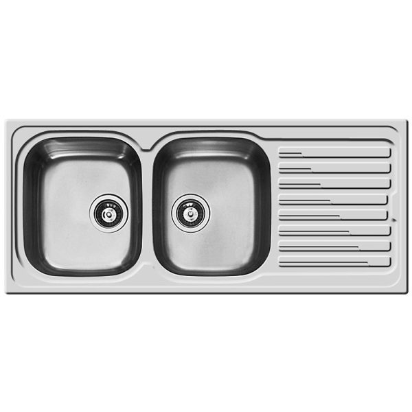 Chiuveta Inox AMALTIA 116x50 2B 1D SM