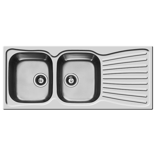 Chiuveta inox ARIADNE 116x50 2B 1D LN