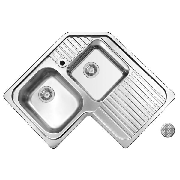 Chiuveta Inox CELESTE 83x83 2B 1D ST LN
