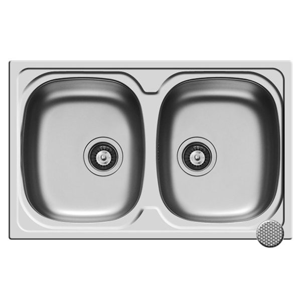 Chiuveta inox SPARTA 79x50 2B LN