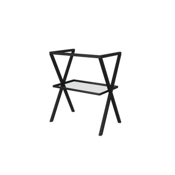 Savini Due Idea Suport metalic cu polita de sticla 60 cm, negru