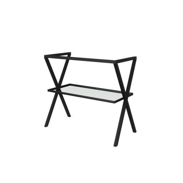 Savini Due Idea Suport metalic cu polita de sticla 80 cm, negru
