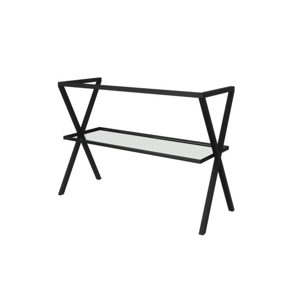 Savini Due Idea Suport metalic cu polita de sticla 100 cm, negru