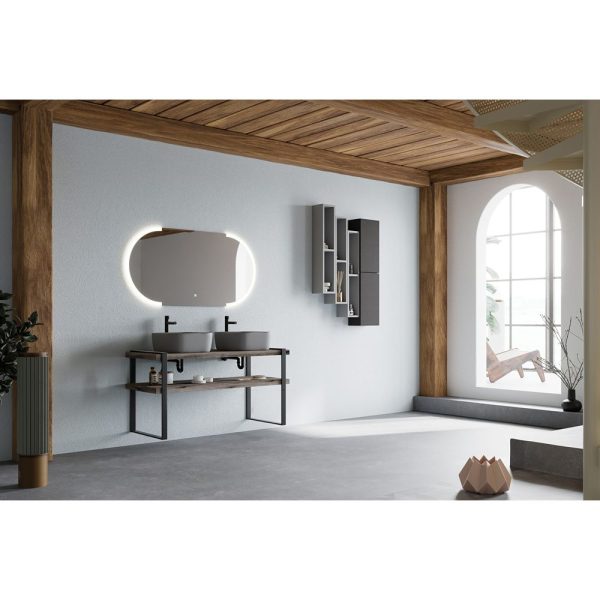 Savini Due Linea Rama metalica pentru blaturi 61,4x48,1x4 cm, antracit