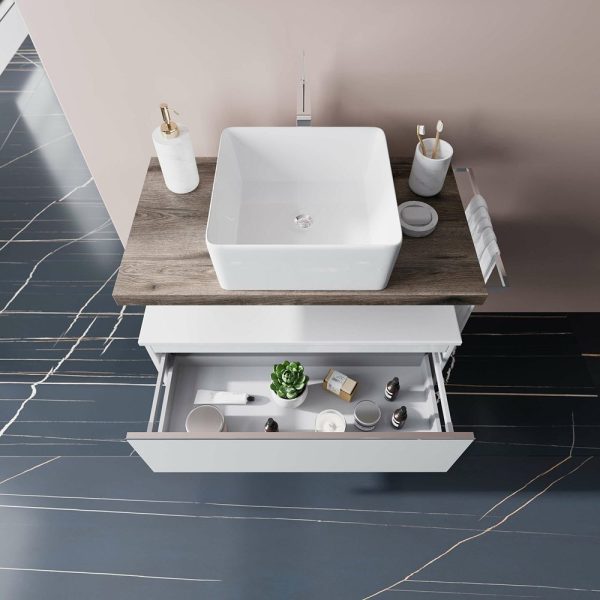 Savini Due Linea Blat pentru lavoar 60x46 cm, h=4 cm, culoare rovere fossile