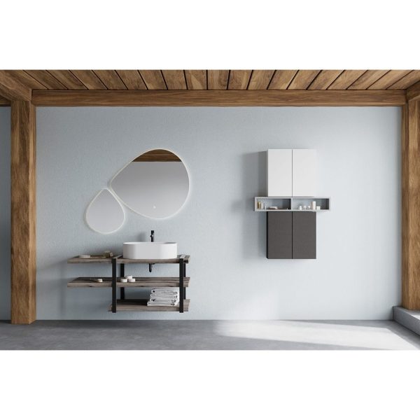 Savini Due Linea Blat pentru lavoar 80x46 cm, h=4 cm, culoare rovere fossile
