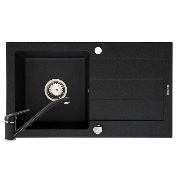 Set Chiuveta Granit SPARTA 760mm*440mm + MINUET Negru