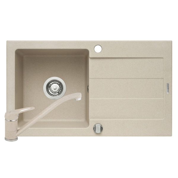 Set chiuveta granit MAIDSINKS Pyramis Senar & baterie MINUET - Beige