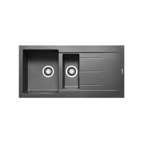 Chiuveta Granit Alazia 100x50 1 1/2B 1D Iron Grey