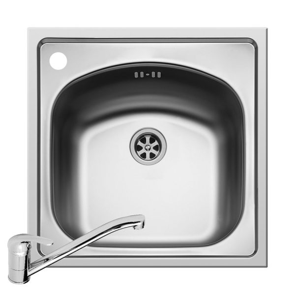 Set 2IN 1 Chiuveta Inox INSET 1B SM + Baterie