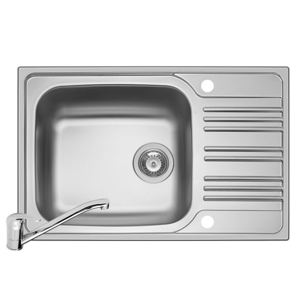 Set 2IN 1 Chiuveta Inox INSET 1B1D REV SM + Baterie