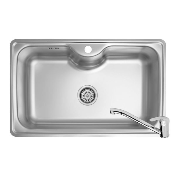 Set 2IN 1 Chiuveta Inox INSET 1B SM + Baterie