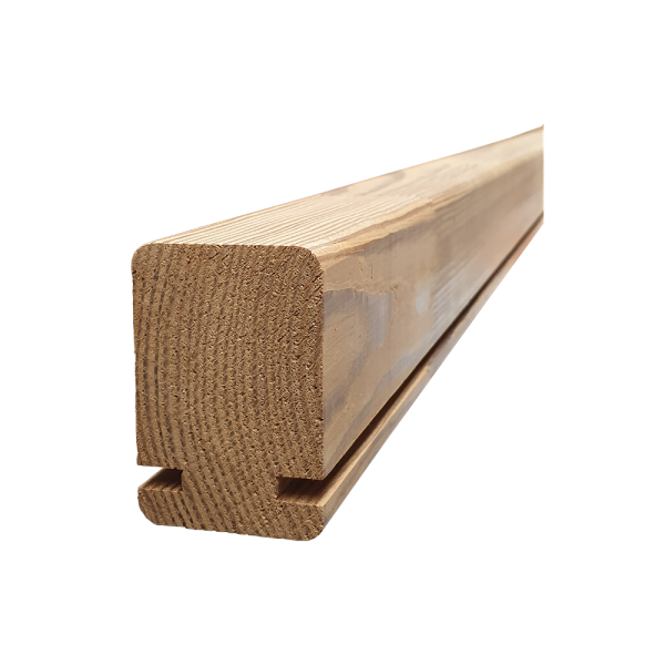 Lambriu pin termotratat 42x62x3000 mm, imbinat in dinti, finisaj neted, montaj cu profil conector
