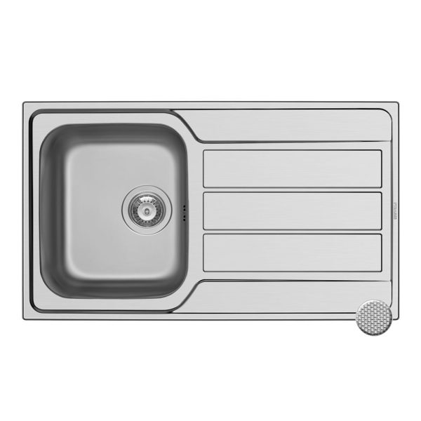 Chiuveta Inox ATHENA 86x50 1B 1D LN