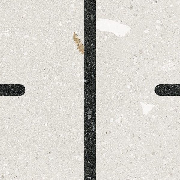 Arcana Cannoli Grafito 20x20 cm gresie portelanata, aspect terrazzo, nerectificata, finisaj mat