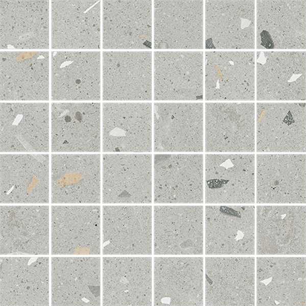Arcana Croccante Mosaico Sesamo 30x30 cm, mozaic gresie portelanata, aspect terrazzo, nerectificata, finisaj mat