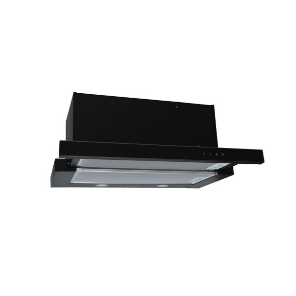 Hota Telescopica Silver Sliding Turbo Full Black Glass -60cm-