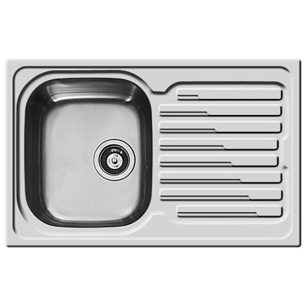 Chiuveta Inox AMALTIA 79x50 1B 1D SM