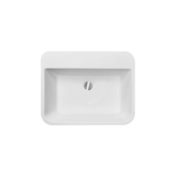 Besco Assos S-Line lavoar pe blat 50x40 cm, mineral DuraBe, alb