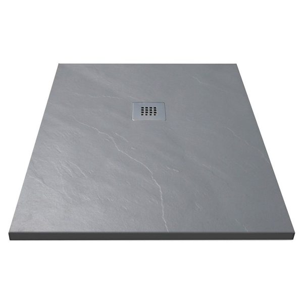 Imperma Dalia cadita dus 100x100 cm, compozit, sifon inclus, gri