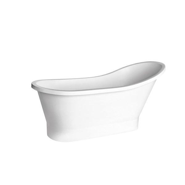 Besco GLoria cada freestanding 160x68 cm, mineral DuraBe, alb