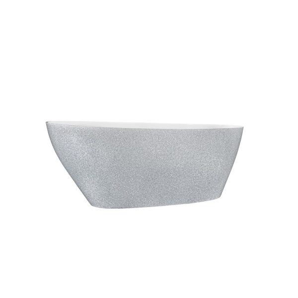 Besco Goya Glam XS cada freestanding 142x62 cm, mineral DuraBe, Silver