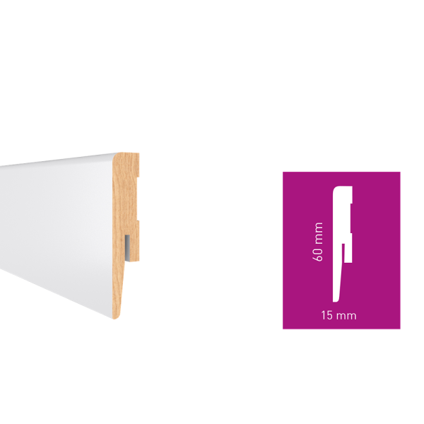 Arbiton Paint It MP0602 plinta alba MDF h=60 mm