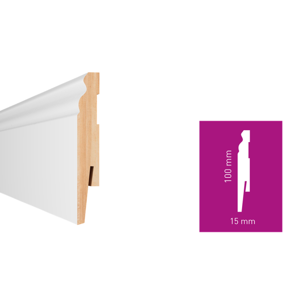 Arbiton Paint It MP1003 plinta alba MDF h=100 mm