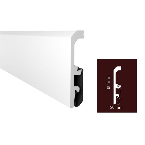 Arbiton Vega P1010 plinta alba duropolimer h=100 mm