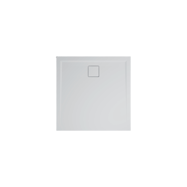 Sanswiss Livada W20Q cadita dus patrata 80x80 cm, marmura sintetica, alb