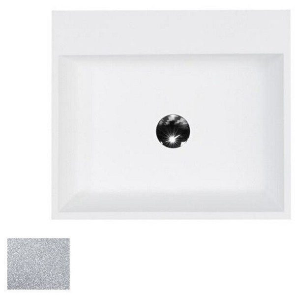 Besco Vera Glam lavoar pe blat 50x40 cm, mineral DuraBe, Silver