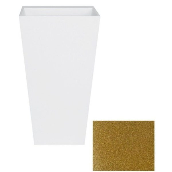 Besco Vera Glam lavoar freestanding 50x40 cm, mineral DuraBe, Gold