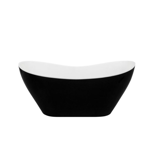 Besco Viya cada freestanding 160x70 cm, mineral DuraBe, Black&White