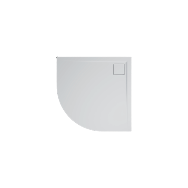 Sanswiss Livada W20Q cadita dus semirotunda 90x90 cm, marmura sintetica, alb