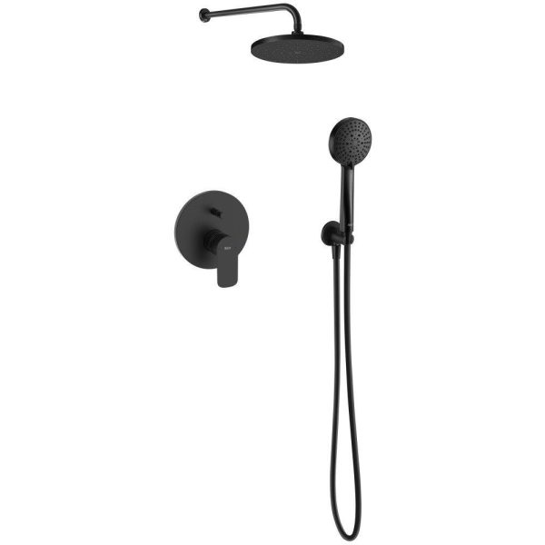 Roca Cala set promo 6 in 1 pentru sistem de dus incastrat, negru mat