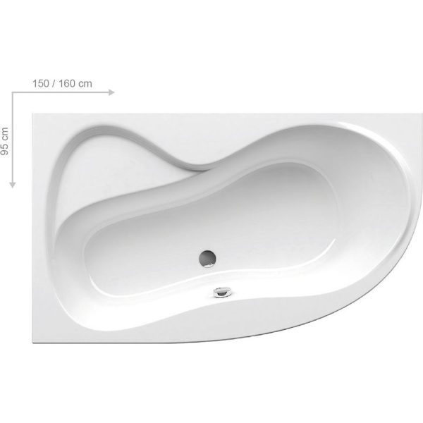 Ravak cada Rosa 95 R 150х95 cm
