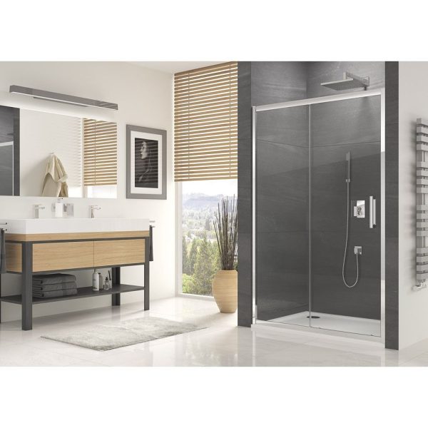 Sanswiss Ocelia usa dus culisanta 2 piese 120 cm, reversibila, crom