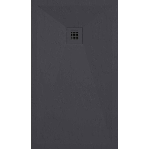 Stone Plus Ardesia cadita dus 70x110 cm, compozit, sifon inclus, antracit
