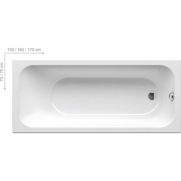 Ravak cada Chrome 170x75 cm
